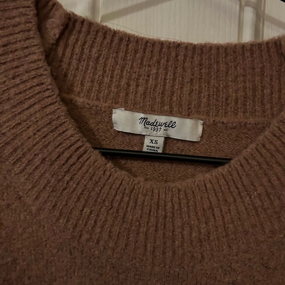Madewell Connection Sweater Wool Acrylic Blend Brown Oversized XS - Picture 10 of 10